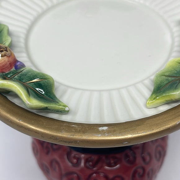 FITZ & FLOYD: Santa Claus Candle Holder Pillar Christmas Holiday Decor - Picture 6 of 11